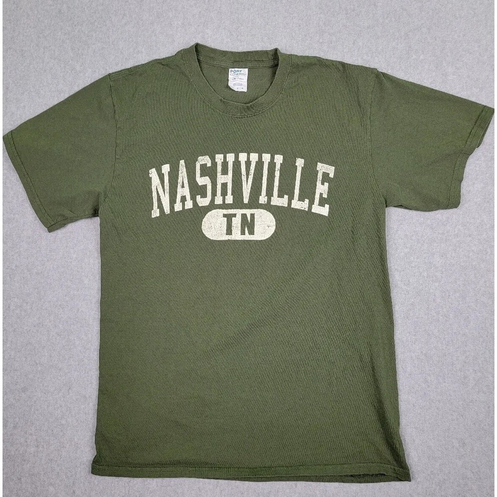 Nashville Tennessee T Shirt Medium Short Sleeve Green